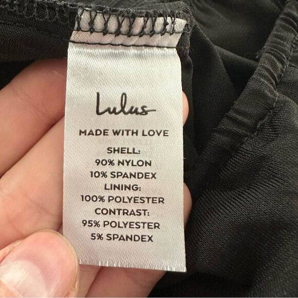 Lulu’s Casita Black Sheer Lace Long Sleeve Bodysuit Size Medium Sexy Party Club - Picture 9 of 16